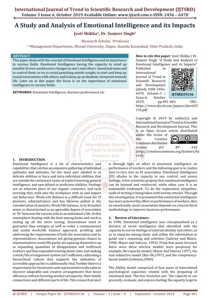 international journal of trend in scientific