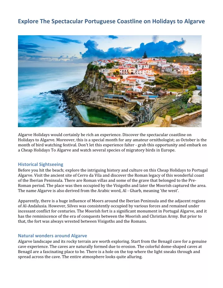 explore the spectacular portuguese coastline