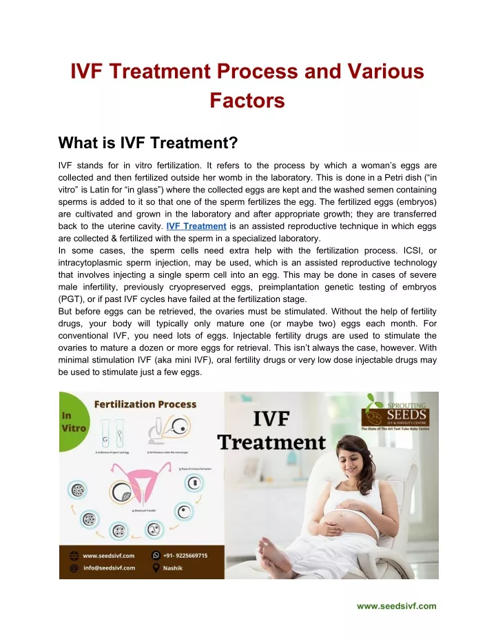 ivf treatment process and various factors