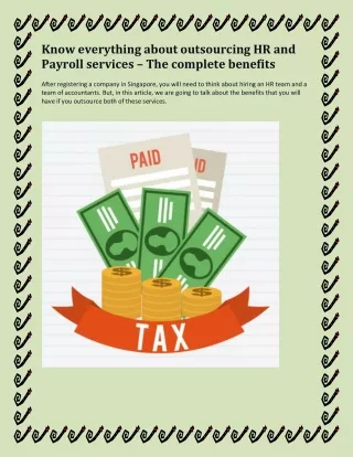 Know everything about outsourcing HR and Payroll services – The complete benefits
