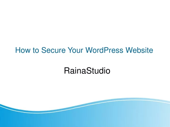 how to secure your wordpress website