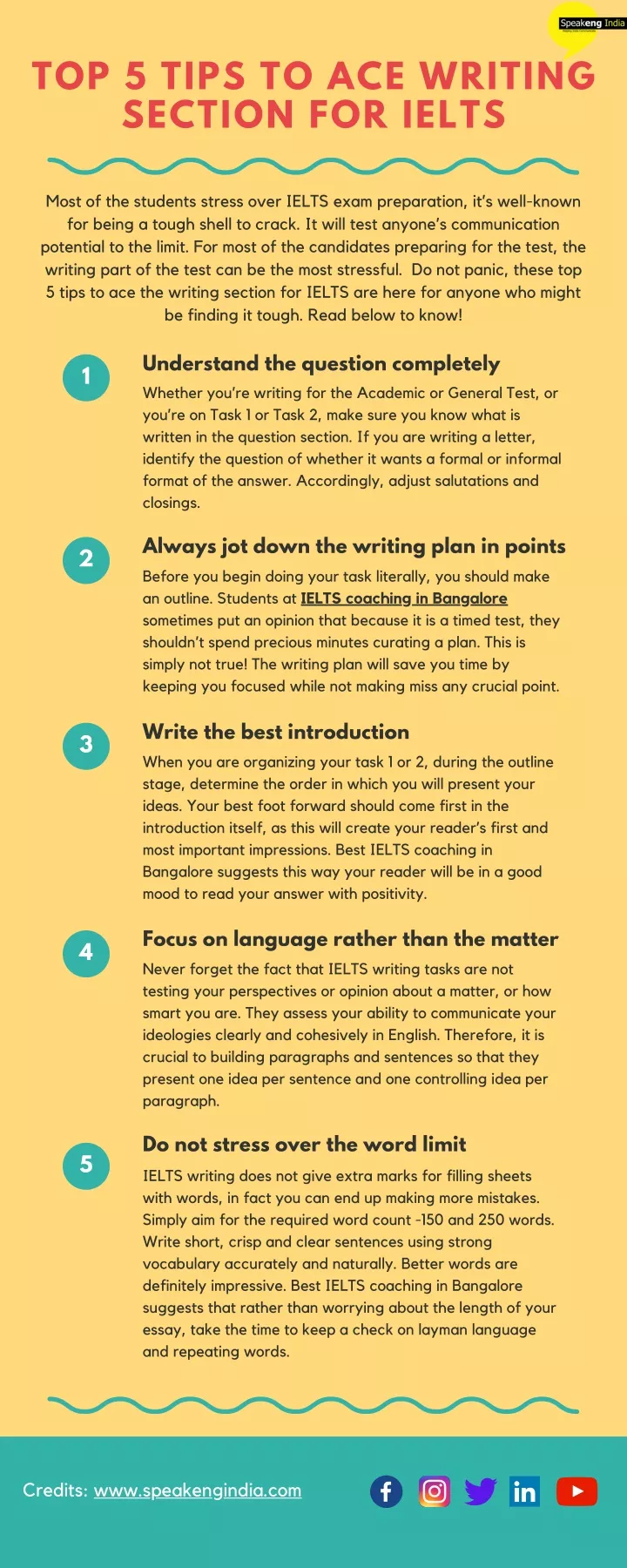 top 5 tips to ace writing section for ielts