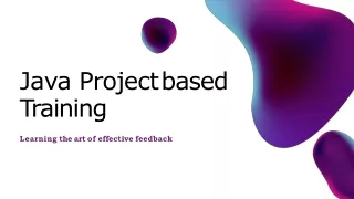 Java Project Based Training