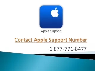 Contact Apple Support Number  1 877-771-8477- Apple Support