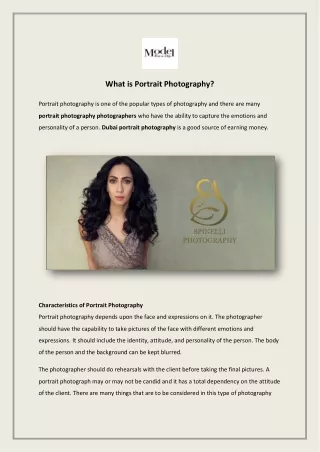 What is Portrait Photography?