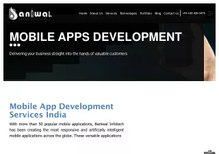 Custom Mobile Application Development Services India | Baniwal Infotech
