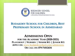 Bodakdev School for Children_Admissions
