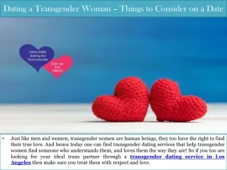 Dating a Transgender Woman – Things to Consider on a Date