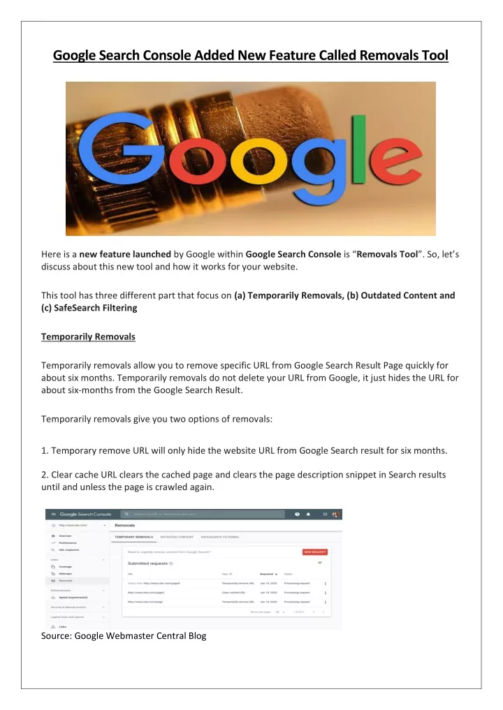 google search console added new feature called