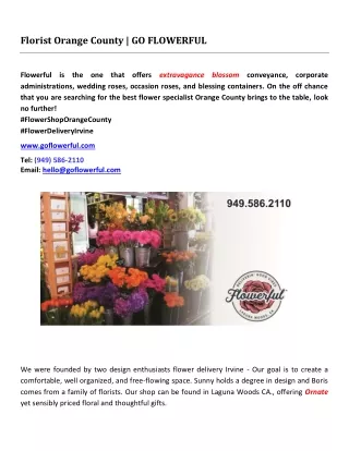 Florist Orange County | GO FLOWERFUL