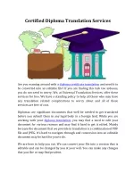 Certified Diploma Translation
