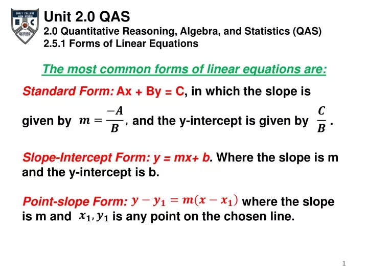 unit 2 0 qas 2 0 quantitative reasoning algebra