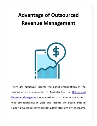 Advantage of Outsourced Revenue Management