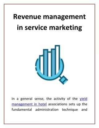 Revenue management in service marketing