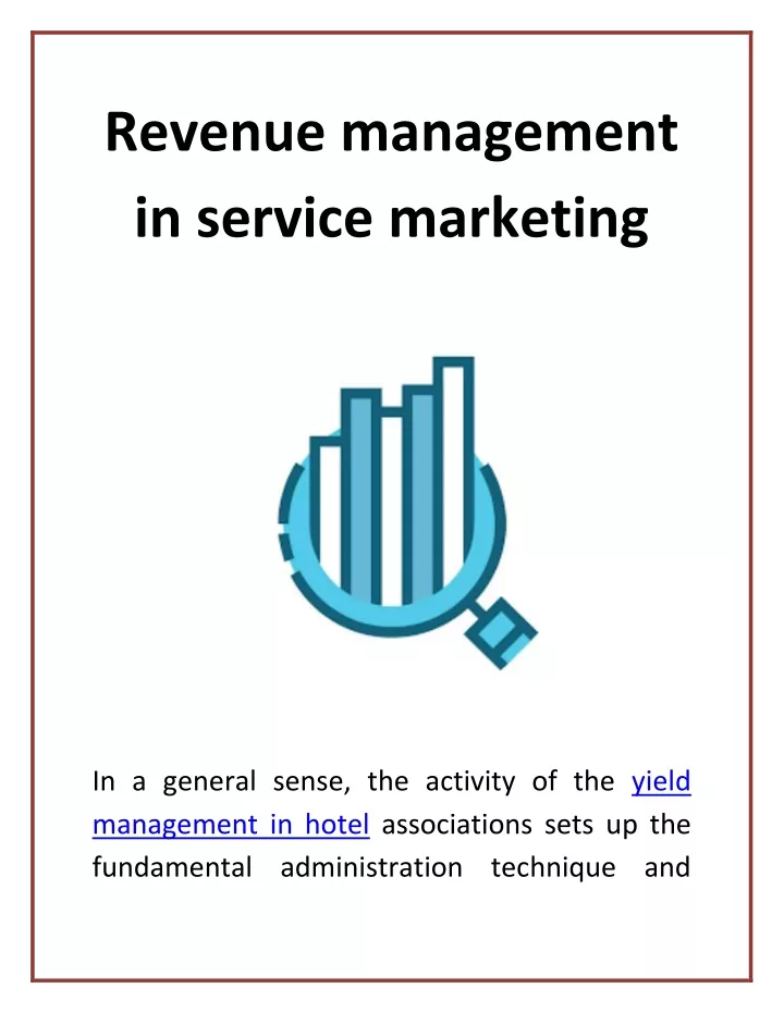 revenue management in service marketing