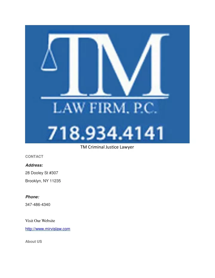 tm criminal justice lawyer