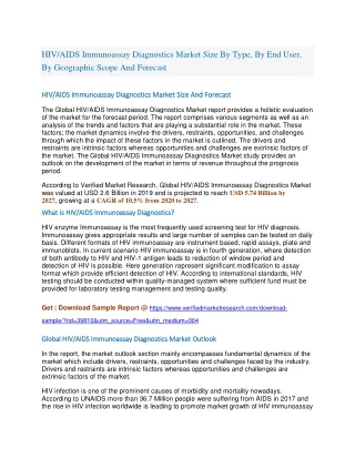 hiv aids immunoassay diagnostics market size