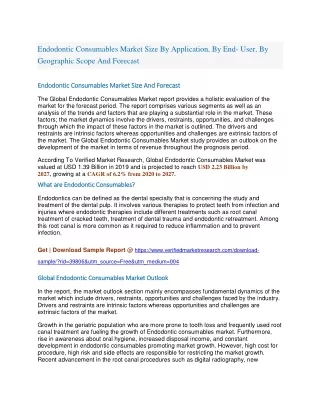 endodontic consumables market size by application