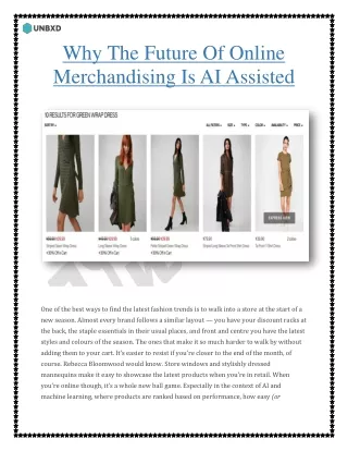 Why The Future Of Online Merchandising Is AI Assisted