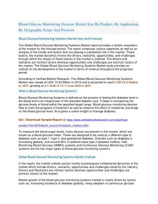 blood glucose monitoring systems market size