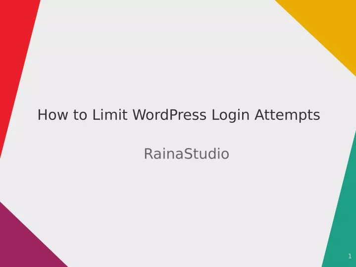 how to limit wordpress login attempts