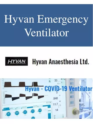 Hyvan Emergency Ventilator