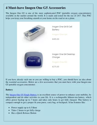 4 must have inogen one g5 accessories the inogen