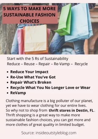 5 ways to make more sustainable fashion choices
