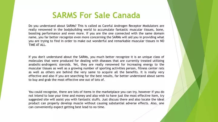 sarms for sale canada