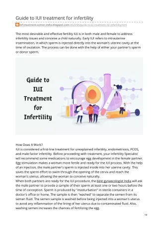 guide to iui treatment for infertility