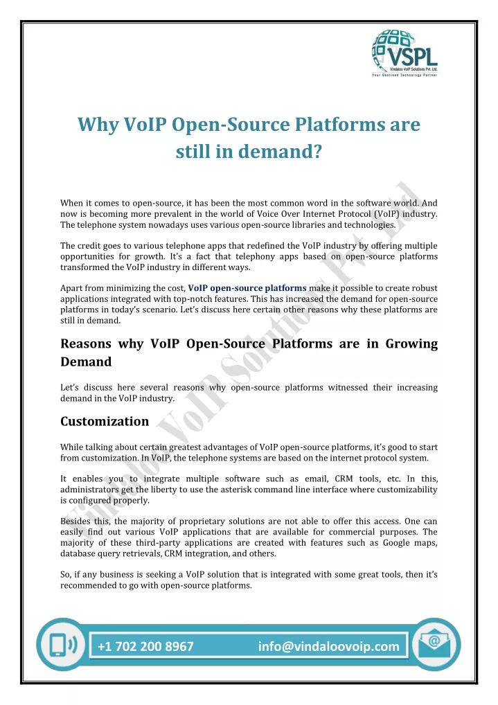 why voip open source platforms are still in demand