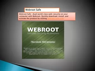 webroot.com/safe - Activate webroot Safe with key code - Webroot Safe
