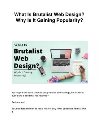 what is brutalist web design why is it gaining popularity
