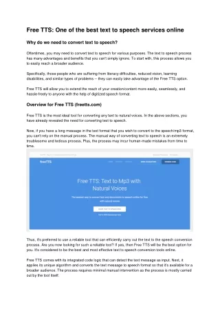 free tts one of the best text to speech services