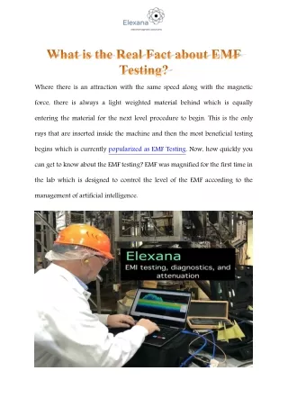 What is the real fact about EMF Testing?