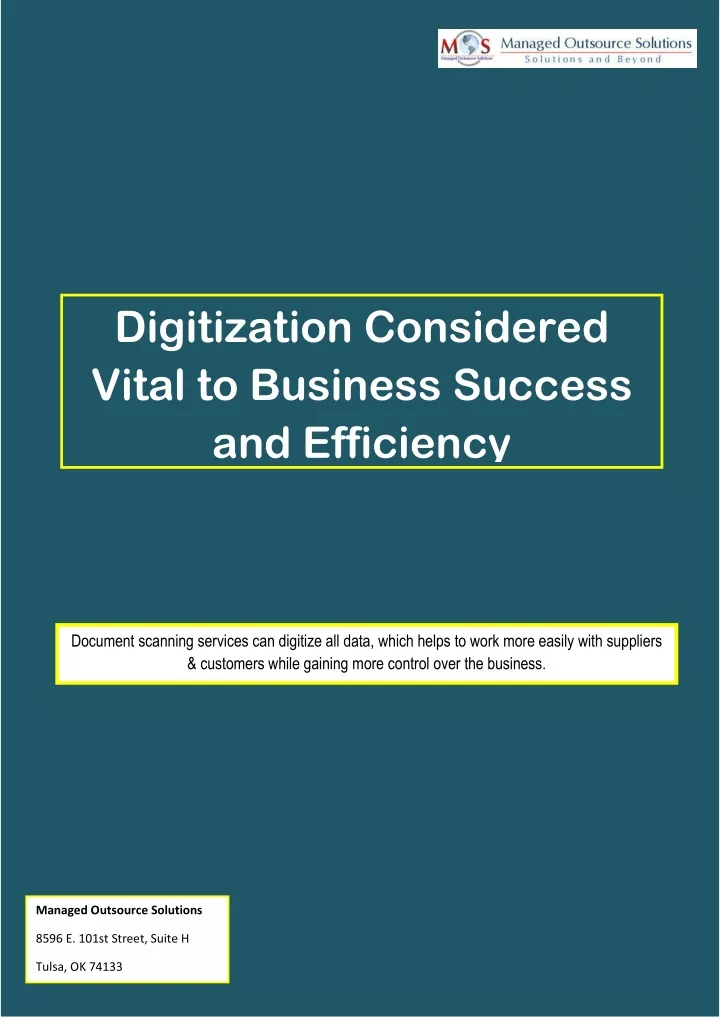 digitization considered vital to business success