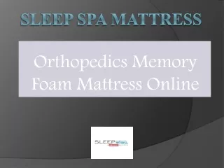 Sleep Spa Orthopaedic Memory Foam Mattress Online