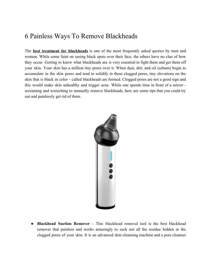 6 painless ways to remove blackheads