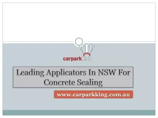 Leading Applicators In NSW For Concrete Sealing