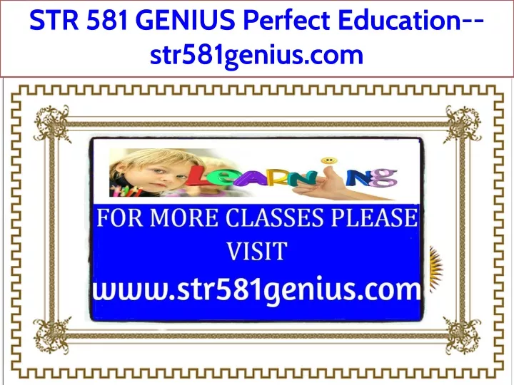 str 581 genius perfect education str581genius com