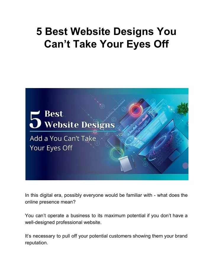 5 best website designs you can t take your eyes