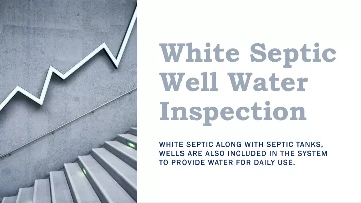 white septic well water inspection