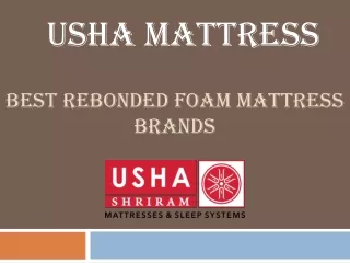 Buy Best Rebonded Foam Mattress