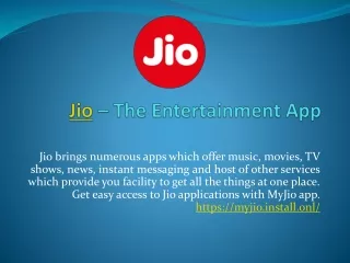 MyJio - The All in One App for Entertainment