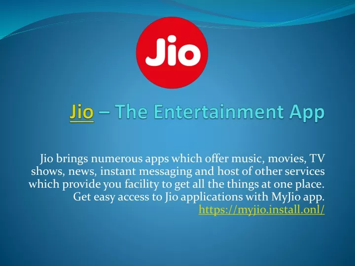 jio the entertainment app