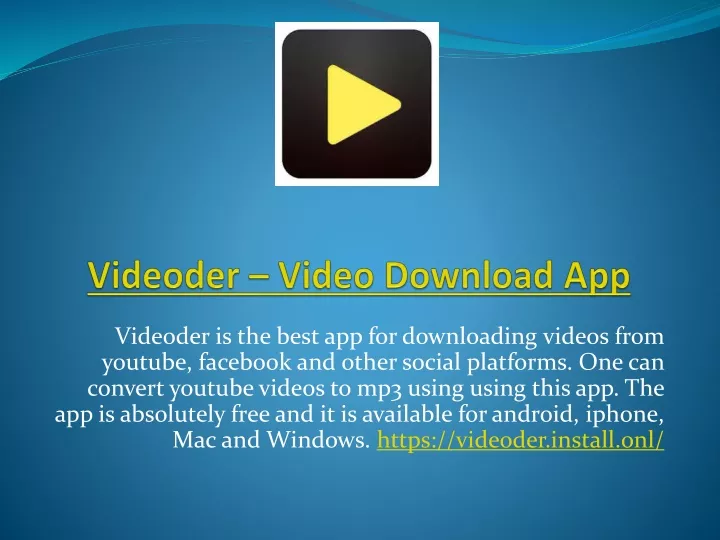 videoder video download app