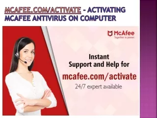 mcafee com activate activating mcafee antivirus on computer