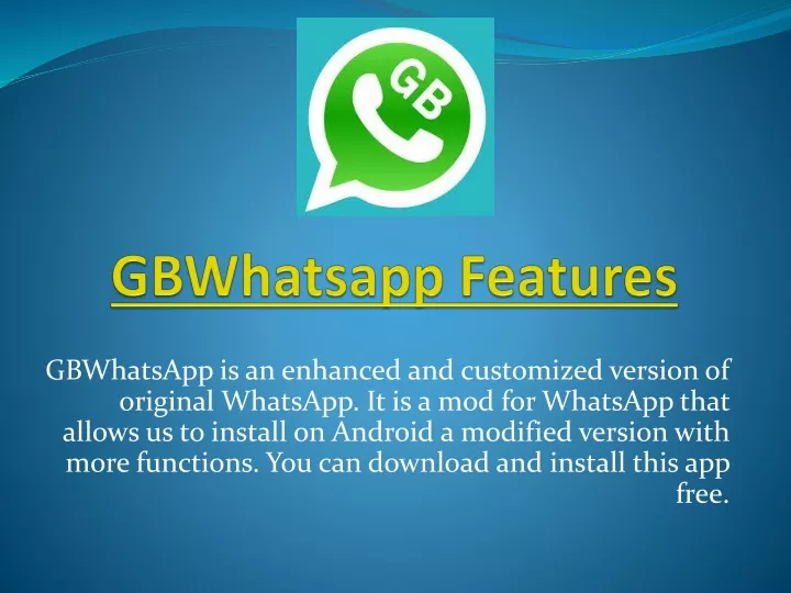 gbwhatsapp features