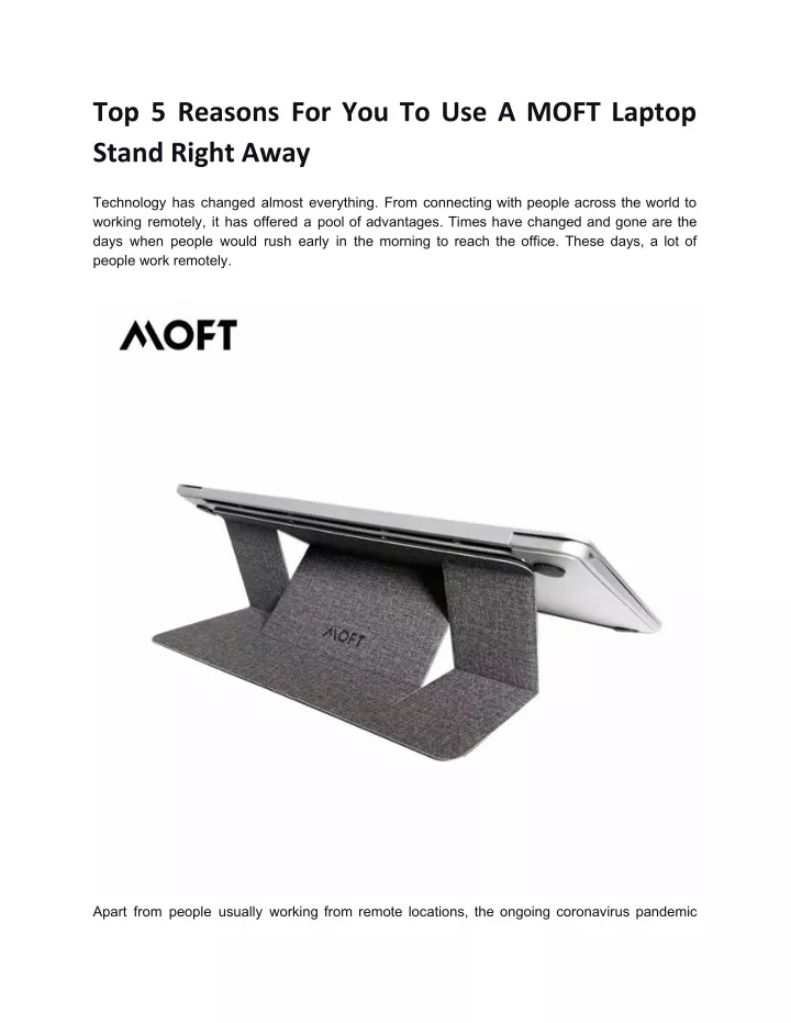 top 5 reasons for you to use a moft laptop stand