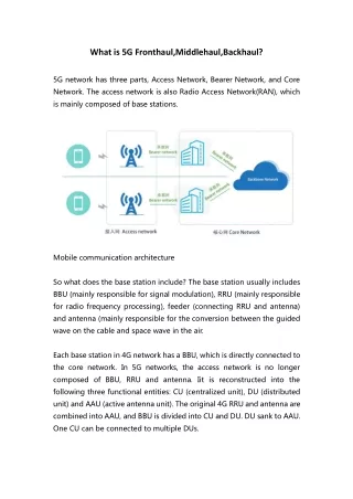 what is 5g fronthaul middlehaul backhaul